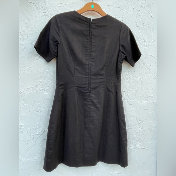 Vintage 60’s Boho Embroidery & Mirrored Discs Black Dress Size Small - Picture 8 of 9